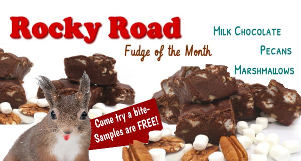 Rocky Road is our Fudge of the Month for June!